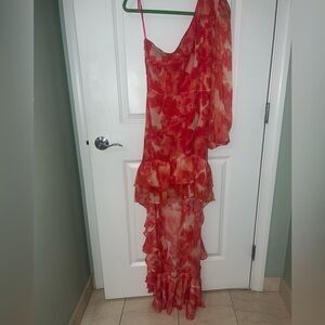 Gianni Bini Addison One-Shoulder Ruffled Dress - size 10